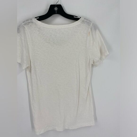 J. Crew Women’s Round Neck Short Sleeve Textured Floral Blouse size L - Picture 4 of 6